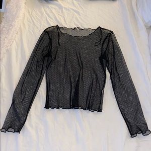 Polk Dot Sheer Long Sleeve